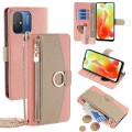 For Xiaomi Redmi 12C 4G Crossbody Litchi Texture Leather Phone Case(Pink)