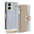 For Xiaomi Redmi 13C Crossbody Litchi Texture Leather Phone Case(Blue)