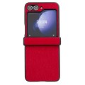 For Samsung Galaxy Z Flip Hinge Plush PC Phone Case(Red)
