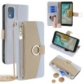 For Nokia C02 TA-1522 Crossbody Litchi Texture Leather Phone Case(Blue)