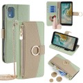 For Nokia C02 TA-1522 Crossbody Litchi Texture Leather Phone Case(Green)