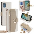 For Nokia C02 TA-1522 Crossbody Litchi Texture Leather Phone Case(White)