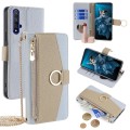 For Honor 20 Crossbody Litchi Texture Leather Phone Case(Blue)