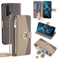 For Honor 20 Pro Crossbody Litchi Texture Leather Phone Case(Grey)