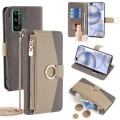 For Honor 30 Pro Crossbody Litchi Texture Leather Phone Case(Grey)