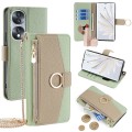 For Honor 70 Crossbody Litchi Texture Leather Phone Case(Green)