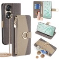 For Honor 70 Pro / 70 Pro+ Crossbody Litchi Texture Leather Phone Case(Grey)