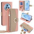 For Honor Magic5 Crossbody Litchi Texture Leather Phone Case(Pink)