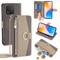 For Honor X5 4G Crossbody Litchi Texture Leather Phone Case(Grey)