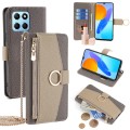 For Honor X8 5G / X6 Crossbody Litchi Texture Leather Phone Case(Grey)