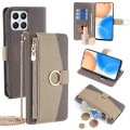For Honor X30i / X8 Crossbody Litchi Texture Leather Phone Case(Grey)