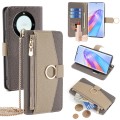 For Honor X40 Crossbody Litchi Texture Leather Phone Case(Grey)