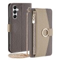 For Samsung Galaxy A05s 4G Crossbody Litchi Texture Leather Phone Case(Grey)