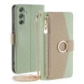 For Samsung Galaxy M34 5G / F34 5G Crossbody Litchi Texture Leather Phone Case(Green)