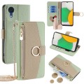 For Samsung Galaxy A03 Core Crossbody Litchi Texture Leather Phone Case(Green)