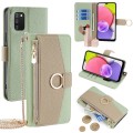 For Samsung Galaxy A03s Crossbody Litchi Texture Leather Phone Case(Green)