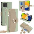 For Samsung Galaxy A03 Global Crossbody Litchi Texture Leather Phone Case(Green)