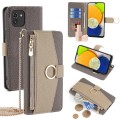 For Samsung Galaxy A03 Global Crossbody Litchi Texture Leather Phone Case(Grey)