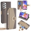For Samsung Galaxy A23 Crossbody Litchi Texture Leather Phone Case(Grey)