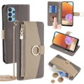 For Samsung Galaxy A32 4G Crossbody Litchi Texture Leather Phone Case(Grey)