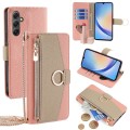 For Samsung Galaxy A34 5G Crossbody Litchi Texture Leather Phone Case(Pink)