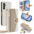 For Samsung Galaxy A34 5G Crossbody Litchi Texture Leather Phone Case(White)