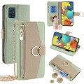 For Samsung Galaxy A51 Crossbody Litchi Texture Leather Phone Case(Green)