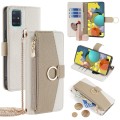 For Samsung Galaxy A51 Crossbody Litchi Texture Leather Phone Case(White)