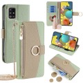 For Samsung Galaxy A51 5G Crossbody Litchi Texture Leather Phone Case(Green)