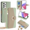 For Samsung Galaxy A53 5G Crossbody Litchi Texture Leather Phone Case(Green)