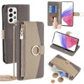 For Samsung Galaxy A53 5G Crossbody Litchi Texture Leather Phone Case(Grey)