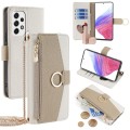 For Samsung Galaxy A53 5G Crossbody Litchi Texture Leather Phone Case(White)
