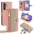 For Samsung Galaxy A54 5G Crossbody Litchi Texture Leather Phone Case(Pink)