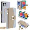 For Samsung Galaxy M33 5G Crossbody Litchi Texture Leather Phone Case(Blue)