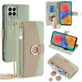For Samsung Galaxy M33 5G Crossbody Litchi Texture Leather Phone Case(Green)