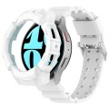 For Samsung Galaxy Watch 6 40mm Armor Silicone Watch Band + Watch Case Set(White)