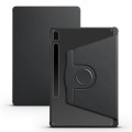 For Samsung Galaxy Tab S9+ X810 Acrylic 360 Degree Rotation Holder Tablet Leather Case(Black)