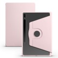 For Samsung Galaxy Tab S9+ X810 Acrylic 360 Degree Rotation Holder Tablet Leather Case(Sand Pink)