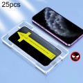 For iPhone 11 Pro Max / XS Max 25pcs Anti-peeping Fast Attach Dust-proof Anti-static Tempered Glass