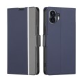 For Nothing Phone 2 Twill Texture Side Button Leather Phone Case(Blue)