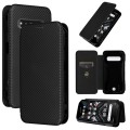For Kyocera Torque G06 KYG03 Carbon Fiber Texture Flip Leather Phone Case(Black)