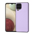 For Samsung Galaxy A12 Litchi Pattern Stitched Side-mounted Phone Case(Purple)