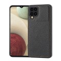 For Samsung Galaxy A12 Litchi Pattern Stitched Side-mounted Phone Case(Black)