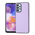 For Samsung Galaxy A13 4G Litchi Pattern Stitched Side-mounted Phone Case(Purple)