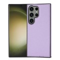 For Samsung Galaxy S24 Ultra 5G Litchi Pattern Stitched Side-mounted Phone Case(Purple)