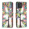 For Motorola Moto G Power 5G Colored Drawing Pattern Leather Phone Case(Tree Life)