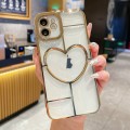 For iPhone 12 Electroplating 3D Love TPU Phone Case(Gold)