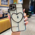 For iPhone 12 Pro Max Electroplating 3D Love TPU Phone Case(Black)