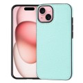 For iPhone 15 Litchi Pattern Stitched Side-mounted Phone Case(Mint Green)