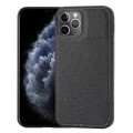 For iPhone 11 Pro Max Litchi Pattern Stitched Side-mounted Phone Case(Black)